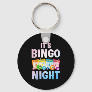 Cool Bingo Night Art For Men Women Bingo Lover Bin Keychain