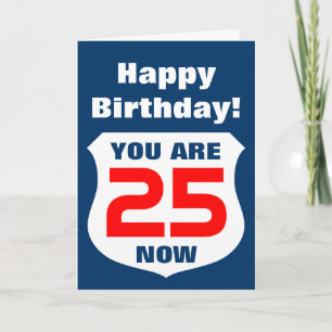 Cool Birthday card for boys and men by age or year