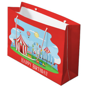 cool Birthday Carnival Fair  Large Gift Bag