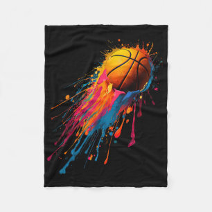Cool Birthday Colourful Tie Dye Colour Paint Splas Fleece Blanket
