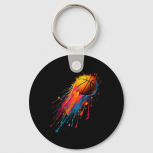Cool Birthday Colourful Tie Dye Colour Paint Splas Keychain