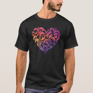 Cool Birthday Gift Gamer Boy I Watercolor Video Ga T-Shirt
