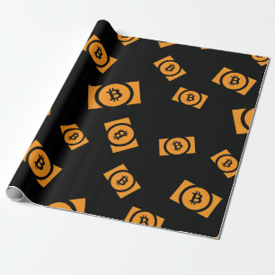 Cool Bitcoin Cash Cryptocurrency Coin Sign Pattern Wrapping Paper