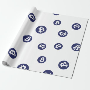 Cool Bitcoin Private Cryptocurrency Sign Pattern Wrapping Paper
