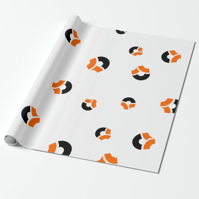 Cool BitcoinDark Cryptocurrency Coin Sign Pattern Wrapping Paper (Unrolled)