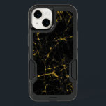 Cool Black And Gold Marble Stone Print<br><div class="desc">Cool modern black and gold tones marble stone texture print.</div>