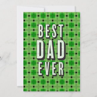 Cool Black and Green Block Pattern Father's Day Card