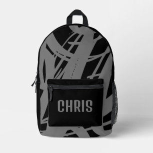 Cool Black And Grey For Boys Girls & Kids School Printed Backpack
