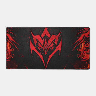 Cool black and orange futuristic gaming background desk mat