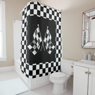 Cool Black And White Chequered Flag Pattern