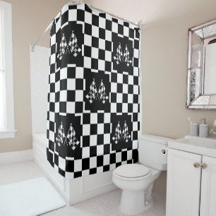 Cool Black And White Chequered Flag Pattern