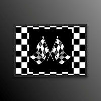 Cool Black And White Chequered Flags Pattern