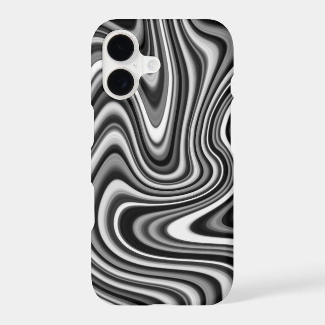 COOL Black and White Digital Marble Pattern (Back)
