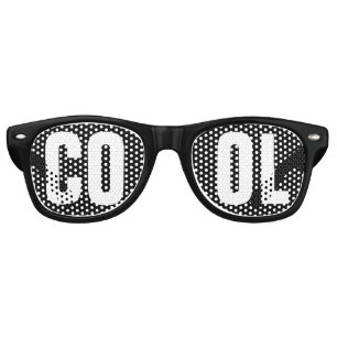 'COOL' Black and White Party Retro Sunglasses