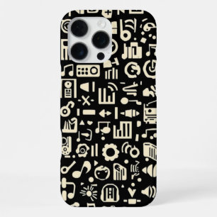 Cool Black and White Pattern for Music Lovers iPhone 16 Pro Max Case
