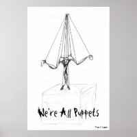 Cool Black and White Puppet on Strings Comic