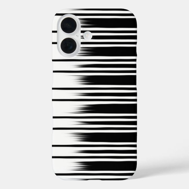 Cool Black and White Striped Pattern Case-Mate iPhone Case (Back)