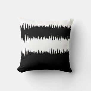 Cool Black and White Striped Pattern Throw Pillow