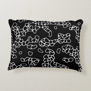 COOL Black and White Unique Abstract Pattern Accent Pillow