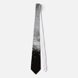 Cool black and white water drops tie