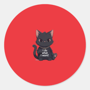 Cool black cat stickers