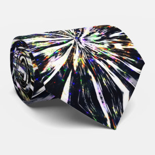 Cool Black Color Burst Neck Tie