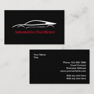 Cool Black Core Automotive Business Cards