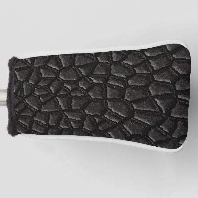 Cool Black Dragon Scale Golf Head Cover (Front)