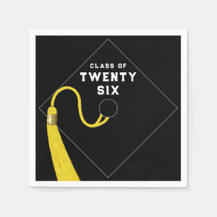 Cool Black Graduation Party Napkin
