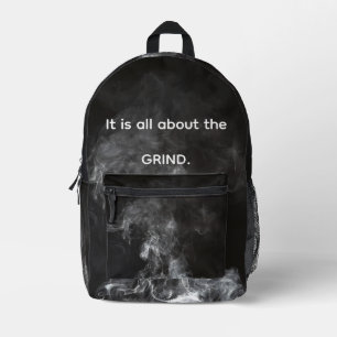 Cool Black Grindset Gym Men Printed Backpack