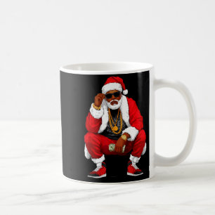 Cool Black Man Santa Claus Christmas African Ameri Coffee Mug