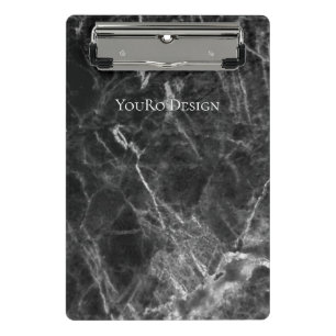 Cool black marble Promotional Mini Clipboard