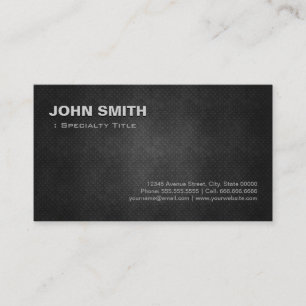 Cool Black Metal Steel Personal Individual Business Card