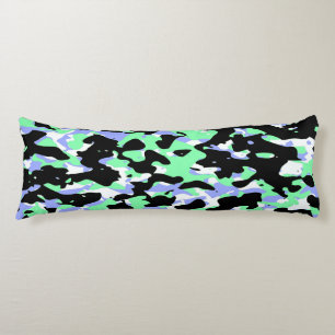 Cool Black, Mint Green and Blue Body Pillow