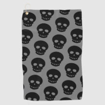 Cool Black Skull Dark Grey Pattern