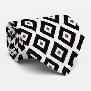 cool black white diamond pattern tie