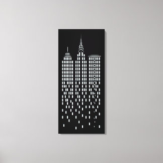 Cool Black & White New York City Skyscraper Canvas Print