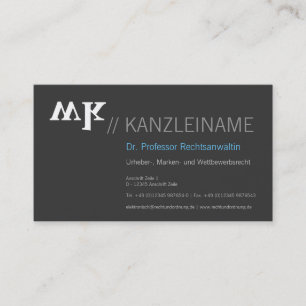 Cool, blau, schwarz   Kartenhaus Modern Business Card