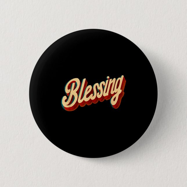 Cool Blessing Emblem For Boys And Girls  2 Inch Round Button (Front)