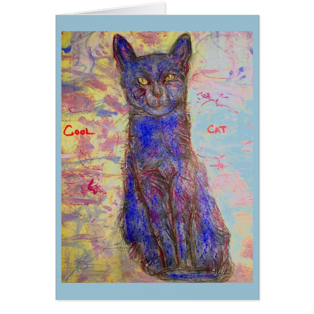 cool bleu chat froid (Devant)