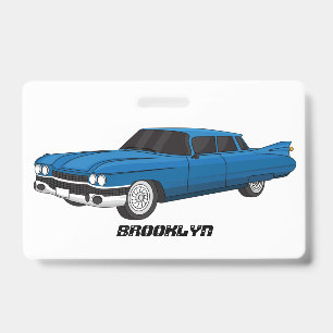 Cool blue 1959 classic car badge