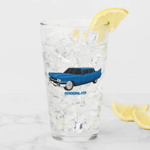 Cool blue 1959 classic car glass