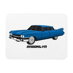 Cool blue 1959 classic car magnet