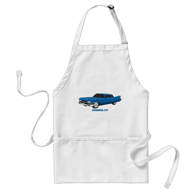 Cool blue 1959 classic car standard apron (Front)