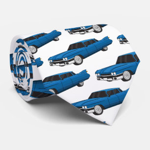 Cool blue 1959 classic car tie