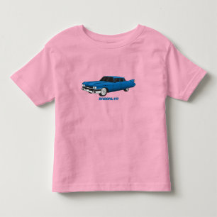 Cool blue 1959 classic car toddler t-shirt