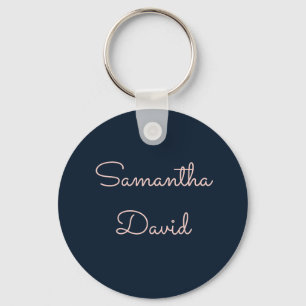 Cool Blue and Pink custom name Keychain