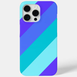 Cool Blue and Purple Diagonal Stripes  iPhone 15 Pro Max Case