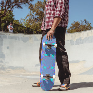 Cool Blue Aqua torrents avec skateboard éclairé