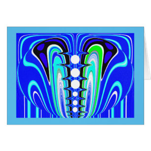 Cool blue art card